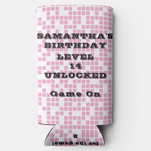 BRUH YOU in Teen Girl Birthday Party Video Games Selters Dosenkühler (Rückseite)