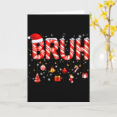 Bruh Zuckerstange Santa Hut Schneeflocke Weihnacht Karte (Gelbe Blume)