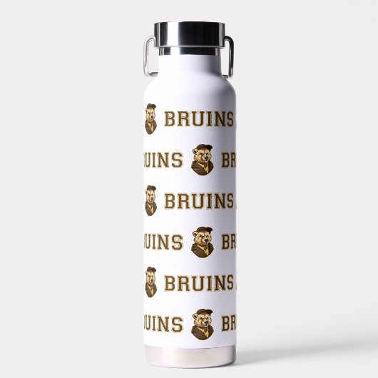 Bruin Mascot | Brown & Gold School Uni Team Trinkflasche (Vorne)