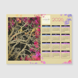 Bruin tree 2026 Firmenmagnetischer Kalender Magnetkarte