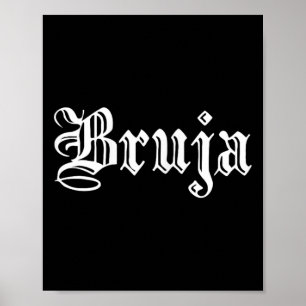 Bruja Dia de Muertos Mexican Halloween Latin Poster