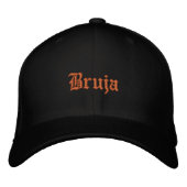 Bruja Witch personalize Name on Back Bestickte Baseballkappe (Vorderseite)