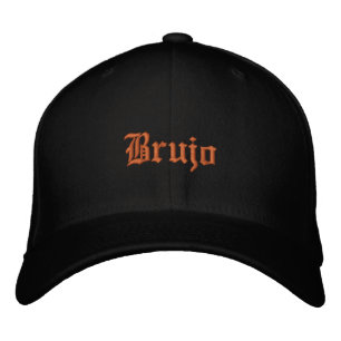 Brujo Warlock Personalize Name on Back of Black Bestickte Baseballkappe