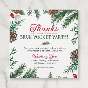 Bruk Pocket Christmas Gastgeschenk Tags Geschenkanhänger