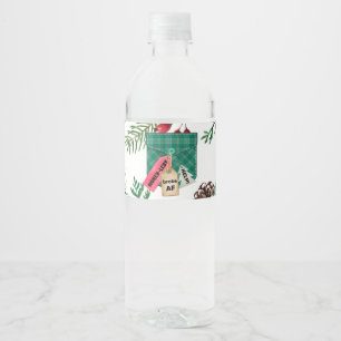 Bruk Pocket Weihnachtswasserflaschen Labels Wasserflaschenetikett
