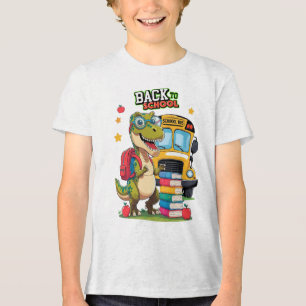 Brüllbereit für die Schule – Dino-Edition Tri-Blend Shirt