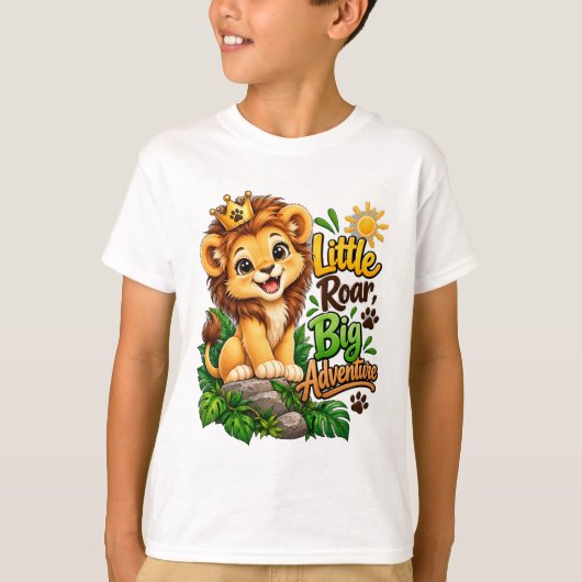 Brülle in große Abenteuer Löwe T-Shirt (Vorderseite)