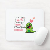 Brüllen bedeutet, ich liebe dich, am Dinosaurier V Mousepad (Mit Mouse)