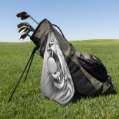 Brüllen des Löwen Halten Golfball Golfhandtuch (Gras)