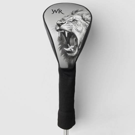 Brüllen des Löwen Persönliche Initialen Golf Headcover (Vorderseite)