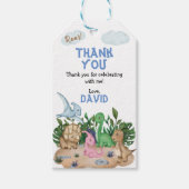 Brüllen! Dinosaurier Geburtstagsparty bevorzugt Geschenkanhänger (Vorderseite)