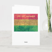 Brüllen! Glücklich Earthstrong! Dankeskarte (Rückseite)