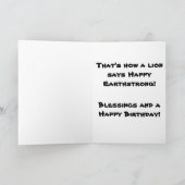 Brüllen! Glücklich Earthstrong! Dankeskarte (Innenseite)