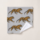 Brüllen! Ich bin Tiger! - Badhandtuch Set (Waschlappen)