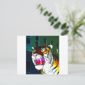 Brüllen Postkarte (Stehend Vorderseite)