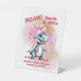 Brüllen! Seine a Girl T-Rex Dinosaurier Karten & G Sockelschild