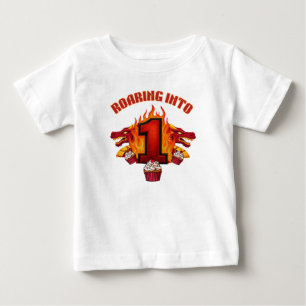Brüllend in den 1. Drachen-Geburtstag T-Shirt