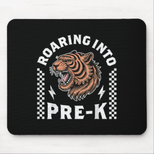 Brüllend in die Vorschule Brüllender Tiger Zurück Mousepad
