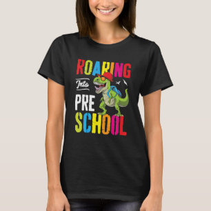 Brüllend in die Vorschule Dinosaurier Lehrer Pre K T-Shirt