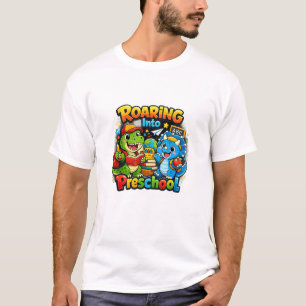 Brüllend in die Vorschule – Süßer Dinosaurier zurü T-Shirt