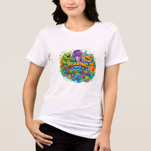 Brüllend in die Vorschule Tri-Blend Shirt