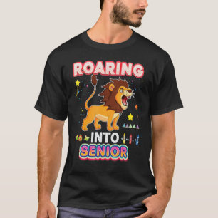 Brüllend in Senior Lion Schüler Lehrer Zurück zur  T-Shirt