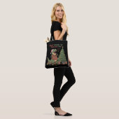 Brüllend Um Den Weihnachtsbaum Lustiger T-Rex Tasche (Am Model)
