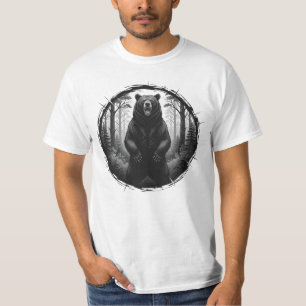 Brüllende Bär-Illustration – Wilde Waldgrafik T- T-Shirt