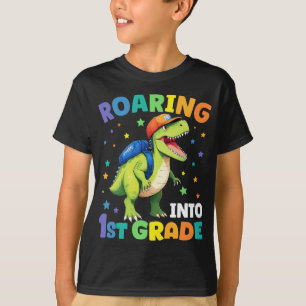 Brüllende Dinosaurier T-Rex 1. Klasse Zurück zur S T-Shirt
