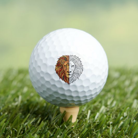 Brüllende Löwenkopf Custom Golfbälle (Insitu T-Shirt)