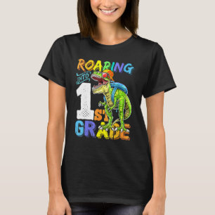 Brüllender Dinosaurier-Rucksack für die 1. Klasse T-Shirt