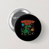 Brüllender Geburtstagsjunge Dinosaurier-Feierdesig Button (Vorne & Hinten)