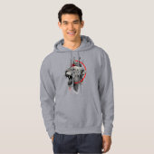 Brüllender gekrönter Löwe Trash Polka Hoodie (Vorne ganz)