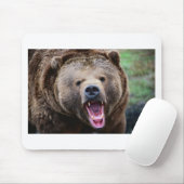 Brüllender Grizzlybär Mousepad (Mit Mouse)