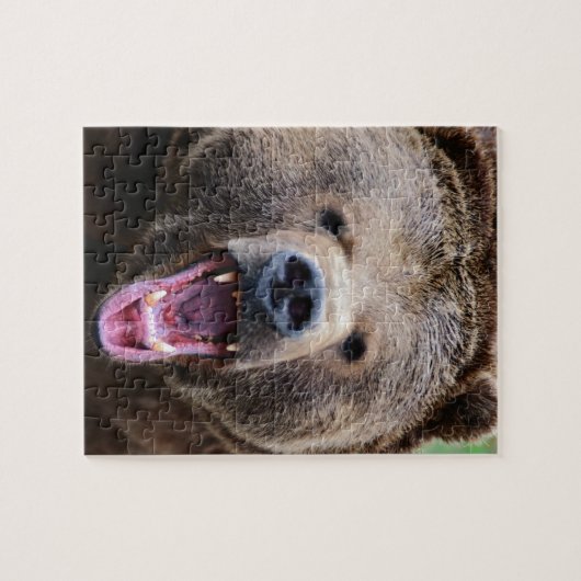 Brüllender Grizzlybär Puzzle (Horizontal)