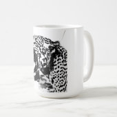 Brüllender Jaguar Kaffeetasse (VorderseiteRechts)