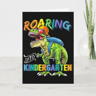 Brüllender Kindergarten-Dinosaurier T Rex Zurück z Karte