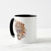 Brüllender Leopard Wildlife  Tasse (Vorderseite Links)