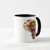 Brüllender Leopard Wildlife  Tasse (VorderseiteRechts)