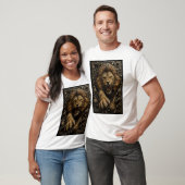 Brüllender Löwe – 3D-Mikromosaik T-Shirt (Unisex)