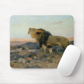 Brullender Lowe in Steiniger Stepp Mousepad (Mit Mouse)