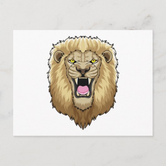 Brüllender Löwe Postkarte (Vorderseite)