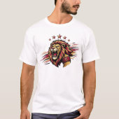 Brüllender Löwenkapitän T-Shirt (Vorderseite)