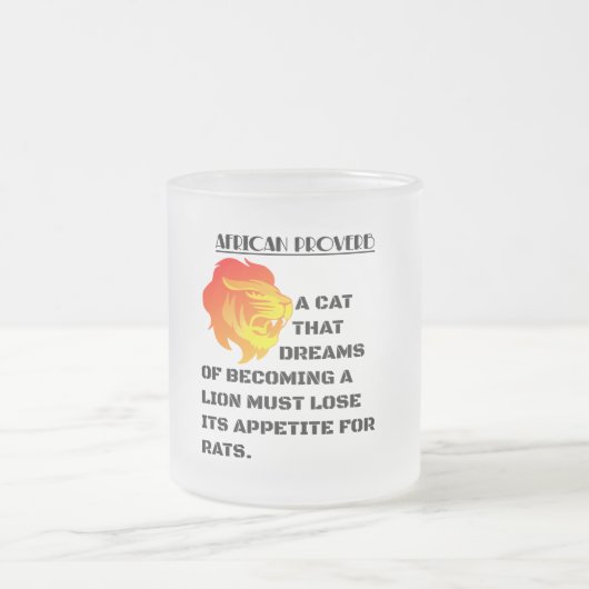 Brüllender Löwenkopf Mattglastasse (Mittel)