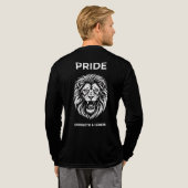 Brüllender Stolz: Stärke & Ehre Löwe Tri-Blend Shirt (Voller Rücken)