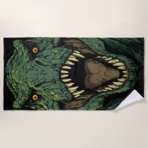 Brüllender T-Rex in Nahaufnahme – Wilde Dinosaurie
