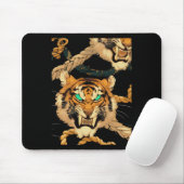Brüllender-Tiger-Aufkleber Mousepad (Mit Mouse)