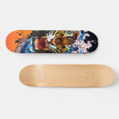 Brüllender Tiger-Farbspritzer-Surf-Welle-Straßenku Skateboard (Horizontal)