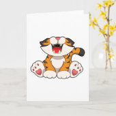 Brüllender Tiger Karte (Gelbe Blume)