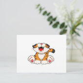 Brüllender Tiger Postkarte (Stehend Vorderseite)
